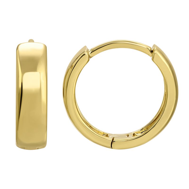 14k Yellow Gold Huggie Earrings