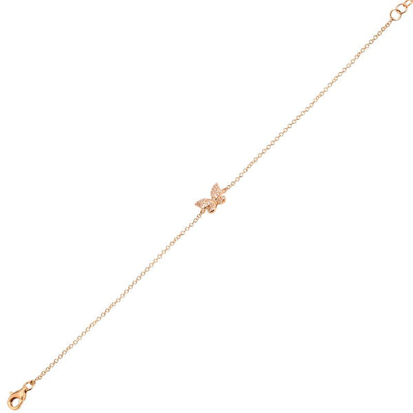 Diamond Butterfly Bracelet Yellow Gold