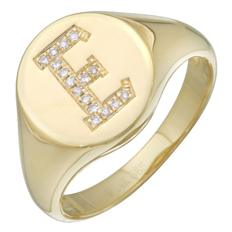 Gold Initial Open Ring Resizable – Trendsmax